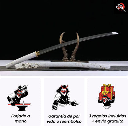 Katana Ghost of Yotei Gilded Night blanco - Edición limitada