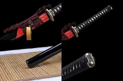 red and black katana